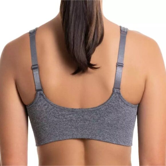PUMA Sm 2 Pack Seamless Athletic Sports Bra Set Adjustable Cross Back Activewear - Picture 10 of 11